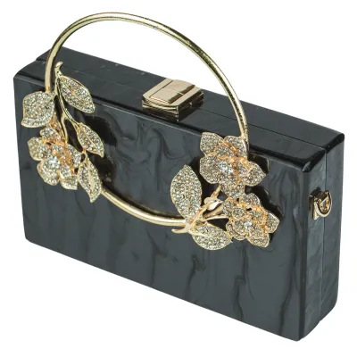 Bling Acrylic Clutch-Black